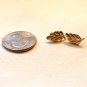 Tiny Gold Leaf Stud Pierced Earrings (BD2)