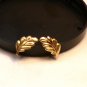 Tiny Gold Leaf Stud Pierced Earrings (BD2)