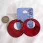 Claire's Sensitive Solutions Cranberry Dangle Hoop Pierced Earrings (BD2)