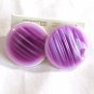 Genuine Ceramic Purple Round Pierced Earrings (BD2)