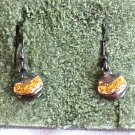 Avon 2001 Christmas Novelty Gray and Gold Pierced Earrings (BD2)