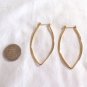 Gold Tone Tear Drop Shape Pierced Earrings (BD2)