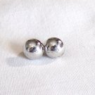 Pair of Silver Stud 4 mm Pierced Earrings (BD2)