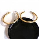 Gold Tone Open Hoop Pierced Earrings (BD2)