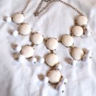 Off White and White Round Bead Necklace 28" (BD1) Off White and White Round Bead Necklace 28" (BD1)