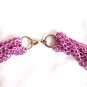Purple Metal Chain Multi Strand with Bronze Color Accent Necklace 21" (BD1)