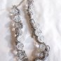 VCLM Large Clear Crystal with multiple Strand Silver Chain Intertwined 18" (BD1)