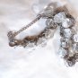 VCLM Large Clear Crystal with multiple Strand Silver Chain Intertwined 18" (BD1)