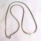 23" Silver Tone Herringbone Chain Necklace (BD2)