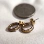Tiny Hoop Gold Tone Pierced Earrings (BD2)