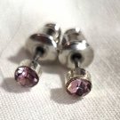 Tiny Pink Stud Pierced Earrings (BD2) Tiny Pink Stud Pierced Earrings (BD2)