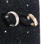 Tiny Patterned Hoop Pierced Earrings (BD2)