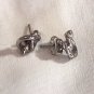 Tiny Gold Tone Tied Knot Stud Pierced Earrings (BD2)