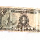 The Japanese Government One Peso WWII Military Currency :3831: Paper Money (BD3)