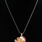 Wallace Silversmiths Christmas Cookie Collection Teddy Bear Enameled Gold Tone Necklace (BD3)