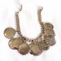Vintage Gold Tone Ten Commandment Charm Bracelet (BD3)