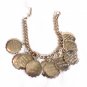 Vintage Gold Tone Ten Commandment Charm Bracelet (BD3)