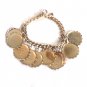 Vintage Gold Tone Ten Commandment Charm Bracelet (BD3)