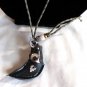 Working Real Stainless Steel Mini Fixed Blade Knife w/ Wooden Handle & Sheath Necklace 15" (BD3)