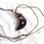 Working Real Stainless Steel Mini Fixed Blade Knife w/ Wooden Handle & Sheath Necklace 15" (BD3)