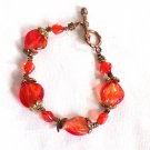 Burnt Orange and Copper Toggle Bracelet (BD3)