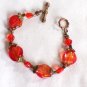 Burnt Orange and Copper Toggle Bracelet (BD3)