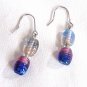Dark Purple, Light Purple and Blue Dangle Pierced Earrings (BD2)