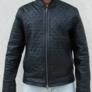 Men's Diamond Quilted Leather Jacket