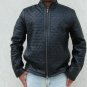 Men's Diamond Quilted Leather Jacket