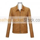 Men's Brown Two-Pocket Zip Genuine Biker Leather Jacket