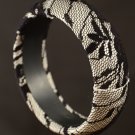 Image Black Lace Covered Acrylic Bracelet