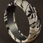Image Black Lace Covered Acrylic Bracelet