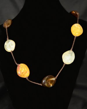 Image Acrylic Polished Stone Effect Necklace