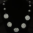 Image Black Floral Necklace