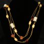 Image Natural Tone Wood & Acrylic Necklace