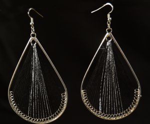 Image Silver Color Drop Earrings