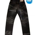 HED 501B Washed Selvedge Denim with Navy Heart Stitches