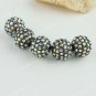 10mm Round Ball Crystal Loose Spacer Beads Jewelry DIY HipHop Bracelet Findings