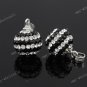 1X Fashion CZECH Crystal 925 Silver Disco Ball Pendant Fit Charm Nacklace 10MM
