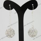 Christmas Gift Czech Crystal 925 Sterling Silver 14mm Fashion Ball Hook Earring