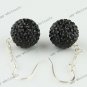 Christmas Gift Czech Crystal 925 Sterling Silver 14mm Fashion Ball Hook Earring