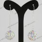 Christmas Gift Czech Crystal 925 Sterling Silver 14mm Fashion Ball Hook Earring