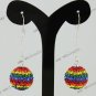 Christmas Gift Czech Crystal 925 Sterling Silver 14mm Fashion Ball Hook Earring