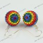 Christmas Gift Czech Crystal 925 Sterling Silver 14mm Fashion Ball Hook Earring