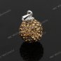 Christmas Gift CZECH Crystal 925 Sterling Silver Ball Pendant Fit Nacklace 10MM