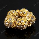 Magnetic Rhinestone Golden/Silver/18KGP  Ball Clasp Finding 8/10/12/14/16MM