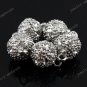 Magnetic Rhinestone Golden/Silver/18KGP  Ball Clasp Finding 8/10/12/14/16MM