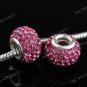 1X CZECH Crystal 925 Silver European Charm Beads Fit Charm Bracelet
