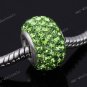 1X CZECH Crystal 925 Silver European Charm Beads Fit Charm Bracelet