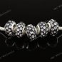 Resin Rhinestone Crystal  Charm Beads Finding  Fit Bracelet 9 Colors
